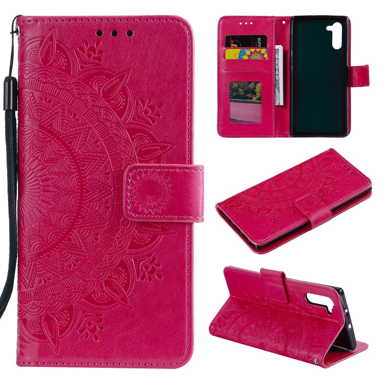 For Samsung Galaxy Note10 Totem Flower Embossed Horizontal Flip TPU + PU Leather Case with Holder & Card Slots & Wallet