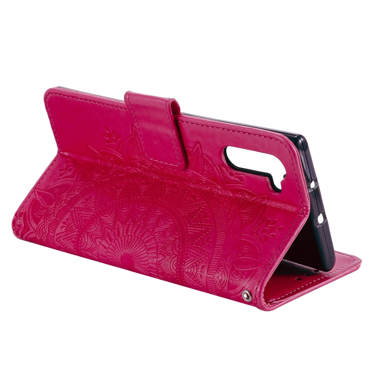 For Samsung Galaxy Note10 Totem Flower Embossed Horizontal Flip TPU + PU Leather Case with Holder & Card Slots & Wallet