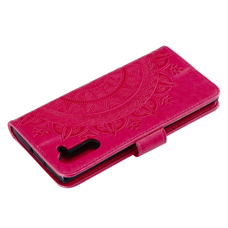 For Samsung Galaxy Note10 Totem Flower Embossed Horizontal Flip TPU + PU Leather Case with Holder & Card Slots & Wallet