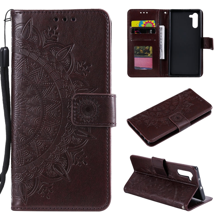 For Samsung Galaxy Note10 Totem Flower Embossed Horizontal Flip TPU + PU Leather Case with Holder & Card Slots & Wallet