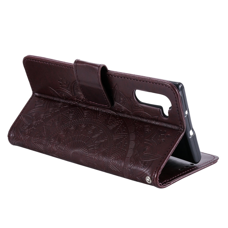 For Samsung Galaxy Note10 Totem Flower Embossed Horizontal Flip TPU + PU Leather Case with Holder & Card Slots & Wallet