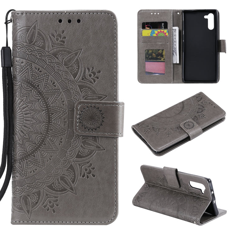 For Samsung Galaxy Note10 Totem Flower Embossed Horizontal Flip TPU + PU Leather Case with Holder & Card Slots & Wallet