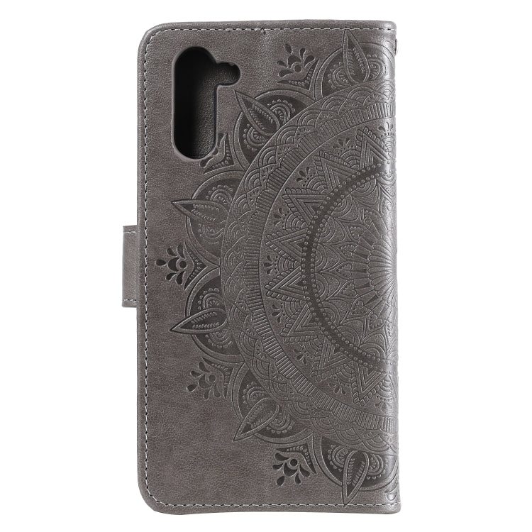 For Samsung Galaxy Note10 Totem Flower Embossed Horizontal Flip TPU + PU Leather Case with Holder & Card Slots & Wallet