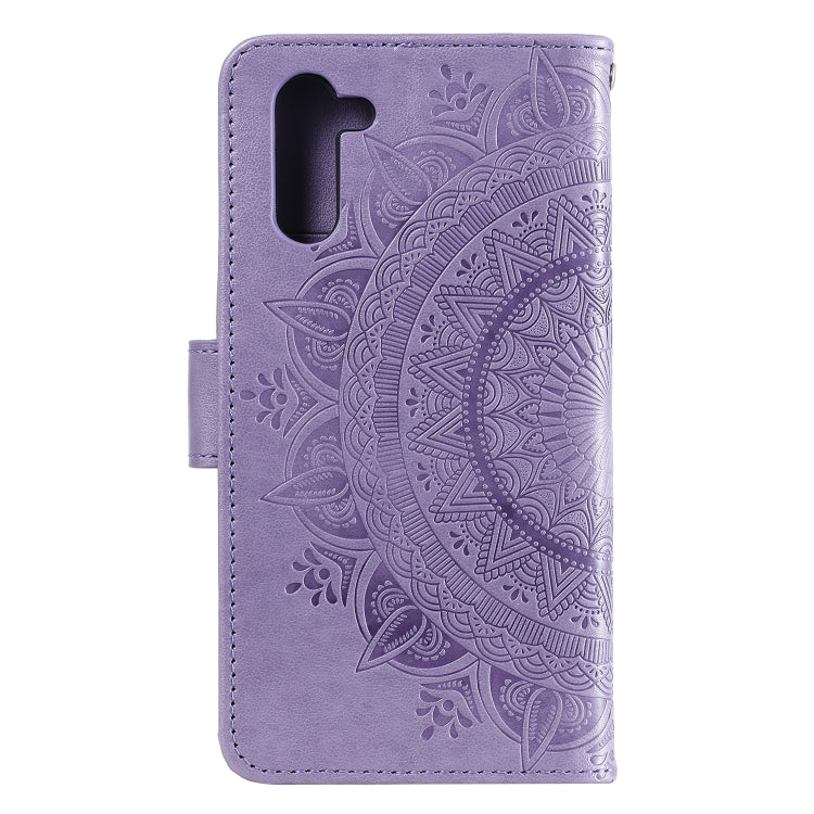 For Samsung Galaxy Note10 Totem Flower Embossed Horizontal Flip TPU + PU Leather Case with Holder & Card Slots & Wallet
