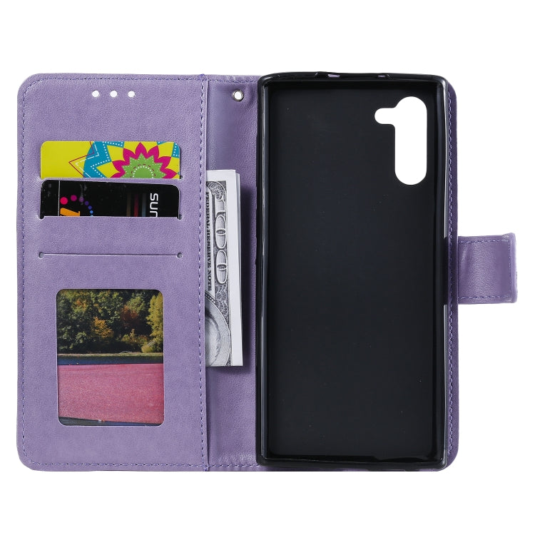 For Samsung Galaxy Note10 Totem Flower Embossed Horizontal Flip TPU + PU Leather Case with Holder & Card Slots & Wallet