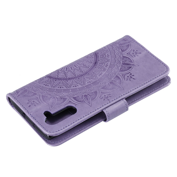 For Samsung Galaxy Note10 Totem Flower Embossed Horizontal Flip TPU + PU Leather Case with Holder & Card Slots & Wallet