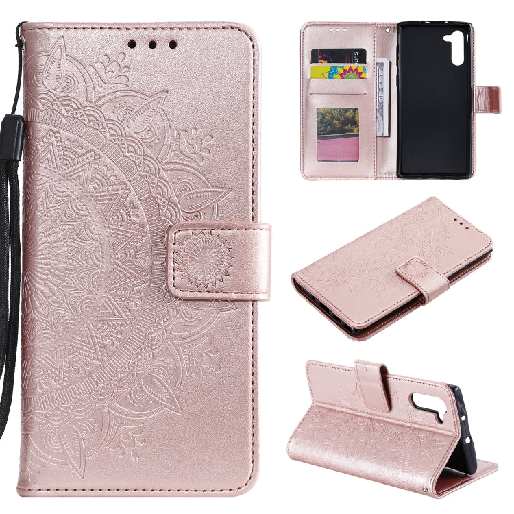 For Samsung Galaxy Note10 Totem Flower Embossed Horizontal Flip TPU + PU Leather Case with Holder & Card Slots & Wallet