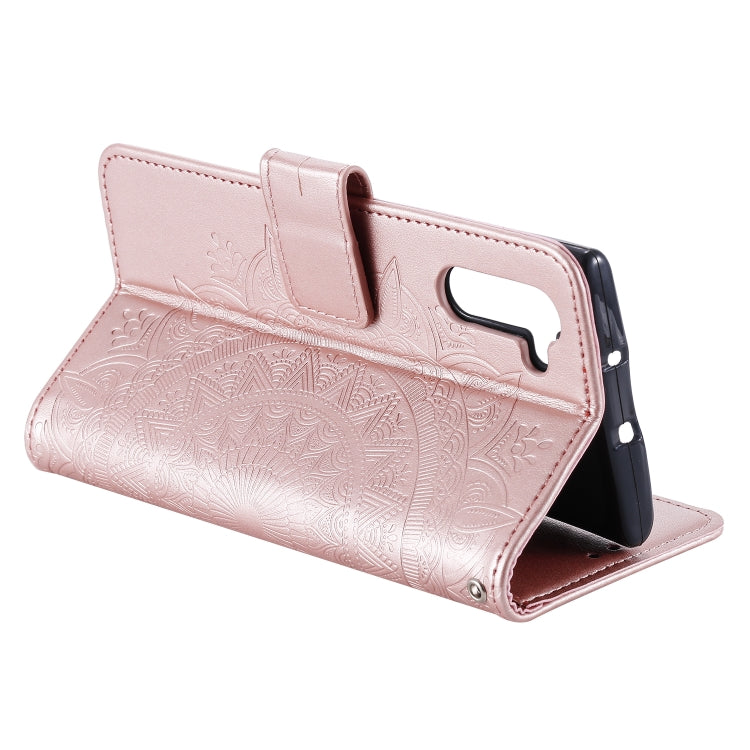 For Samsung Galaxy Note10 Totem Flower Embossed Horizontal Flip TPU + PU Leather Case with Holder & Card Slots & Wallet