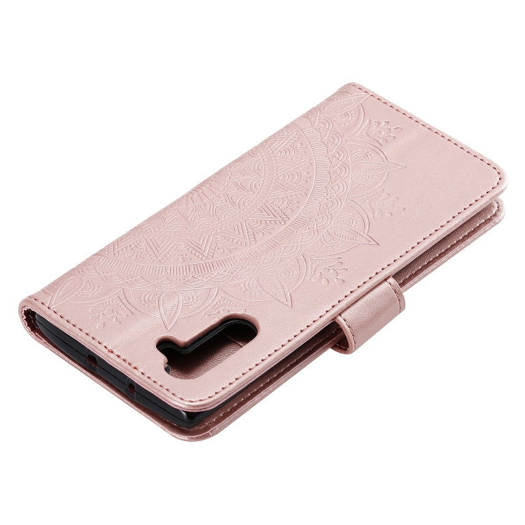 For Samsung Galaxy Note10 Totem Flower Embossed Horizontal Flip TPU + PU Leather Case with Holder & Card Slots & Wallet