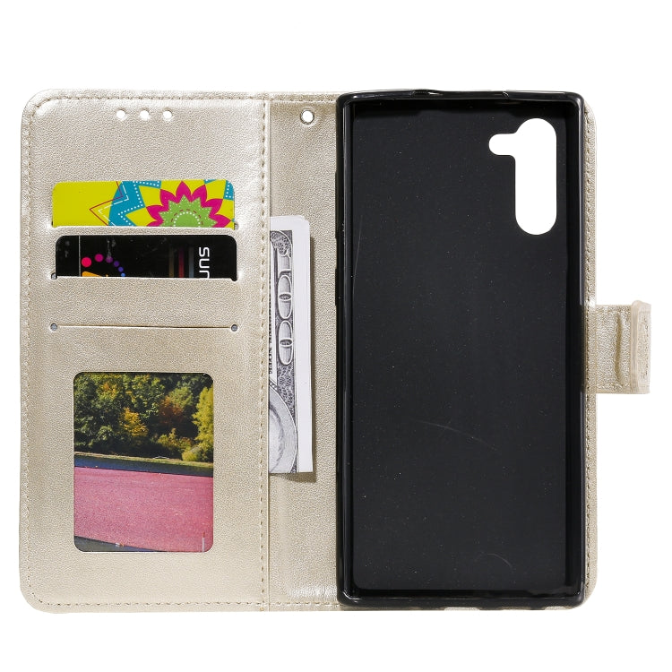 For Samsung Galaxy Note10 Totem Flower Embossed Horizontal Flip TPU + PU Leather Case with Holder & Card Slots & Wallet
