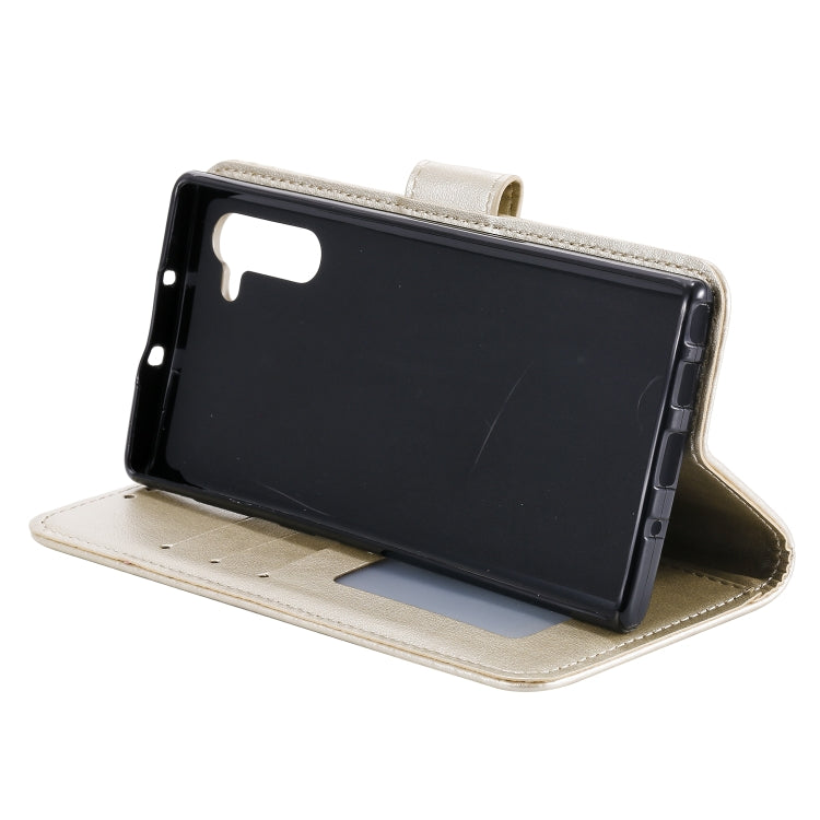 For Samsung Galaxy Note10 Totem Flower Embossed Horizontal Flip TPU + PU Leather Case with Holder & Card Slots & Wallet