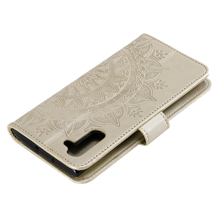 For Samsung Galaxy Note10 Totem Flower Embossed Horizontal Flip TPU + PU Leather Case with Holder & Card Slots & Wallet