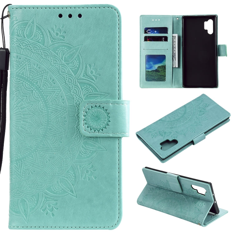 For Samsung Galaxy Note10 Plus Totem Flower Embossed Horizontal Flip TPU + PU Leather Case with Holder & Card Slots & Wallet