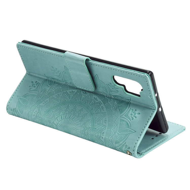 For Samsung Galaxy Note10 Plus Totem Flower Embossed Horizontal Flip TPU + PU Leather Case with Holder & Card Slots & Wallet