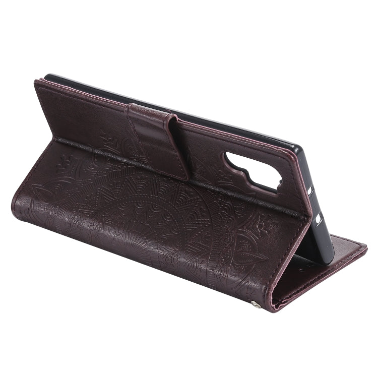 For Samsung Galaxy Note10 Plus Totem Flower Embossed Horizontal Flip TPU + PU Leather Case with Holder & Card Slots & Wallet
