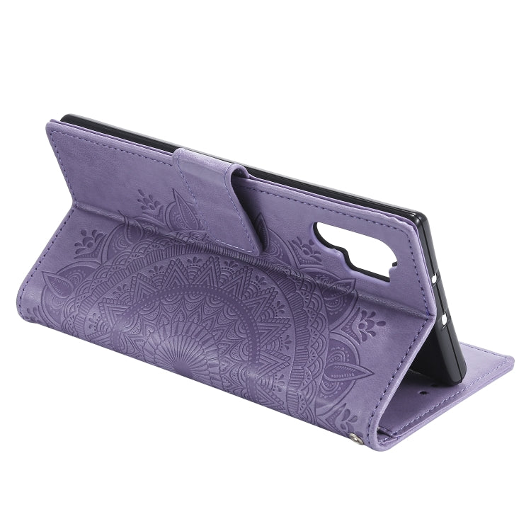 For Samsung Galaxy Note10 Plus Totem Flower Embossed Horizontal Flip TPU + PU Leather Case with Holder & Card Slots & Wallet