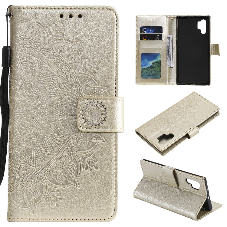 For Samsung Galaxy Note10 Plus Totem Flower Embossed Horizontal Flip TPU + PU Leather Case with Holder & Card Slots & Wallet
