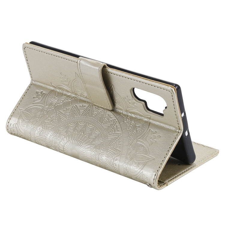 For Samsung Galaxy Note10 Plus Totem Flower Embossed Horizontal Flip TPU + PU Leather Case with Holder & Card Slots & Wallet