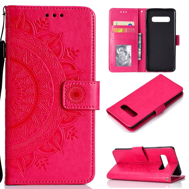 For Samsung Galaxy S10 Plus Totem Flower Embossed Horizontal Flip TPU + PU Leather Case with Holder & Card Slots & Wallet