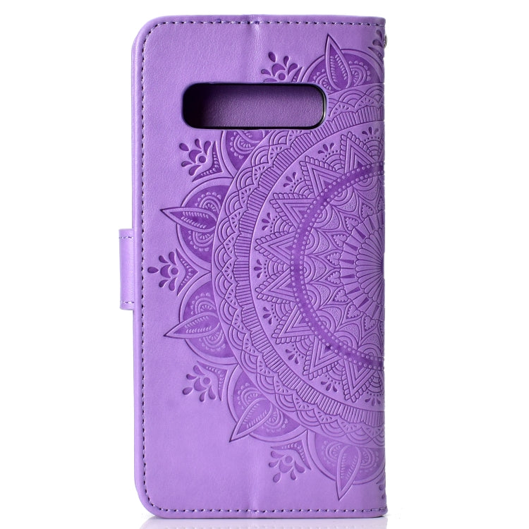 For Samsung Galaxy S10 Plus Totem Flower Embossed Horizontal Flip TPU + PU Leather Case with Holder & Card Slots & Wallet