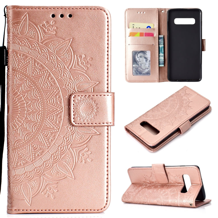 For Samsung Galaxy S10 Plus Totem Flower Embossed Horizontal Flip TPU + PU Leather Case with Holder & Card Slots & Wallet