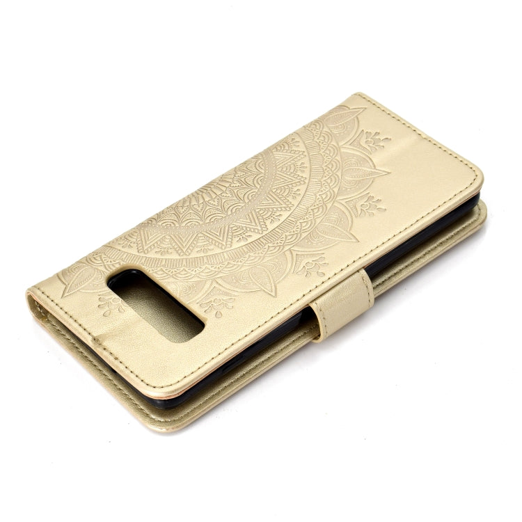 For Samsung Galaxy S10 Plus Totem Flower Embossed Horizontal Flip TPU + PU Leather Case with Holder & Card Slots & Wallet