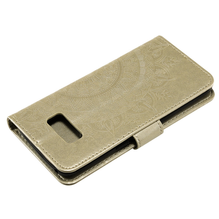 For Samsung Galaxy S10 5G Totem Flower Embossed Horizontal Flip TPU + PU Leather Case with Holder & Card Slots & Wallet
