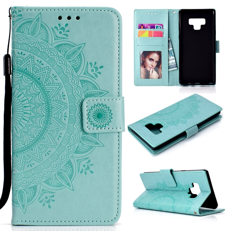 For Samsung Galaxy Note9 Totem Flower Embossed Horizontal Flip TPU + PU Leather Case with Holder & Card Slots & Wallet