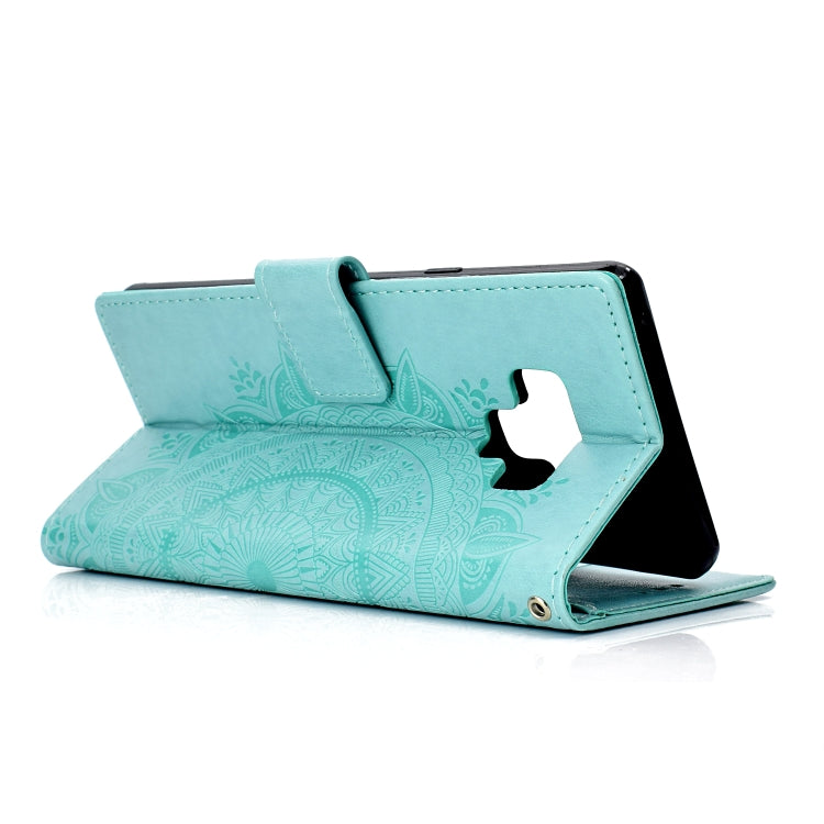 For Samsung Galaxy Note9 Totem Flower Embossed Horizontal Flip TPU + PU Leather Case with Holder & Card Slots & Wallet