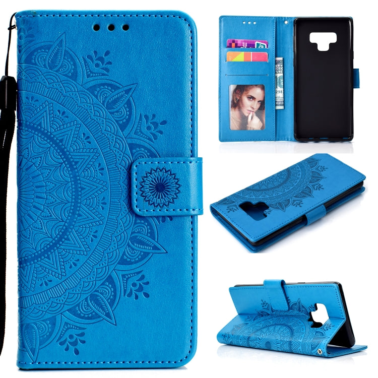 For Samsung Galaxy Note9 Totem Flower Embossed Horizontal Flip TPU + PU Leather Case with Holder & Card Slots & Wallet