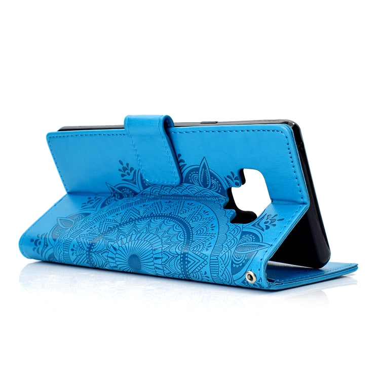 For Samsung Galaxy Note9 Totem Flower Embossed Horizontal Flip TPU + PU Leather Case with Holder & Card Slots & Wallet