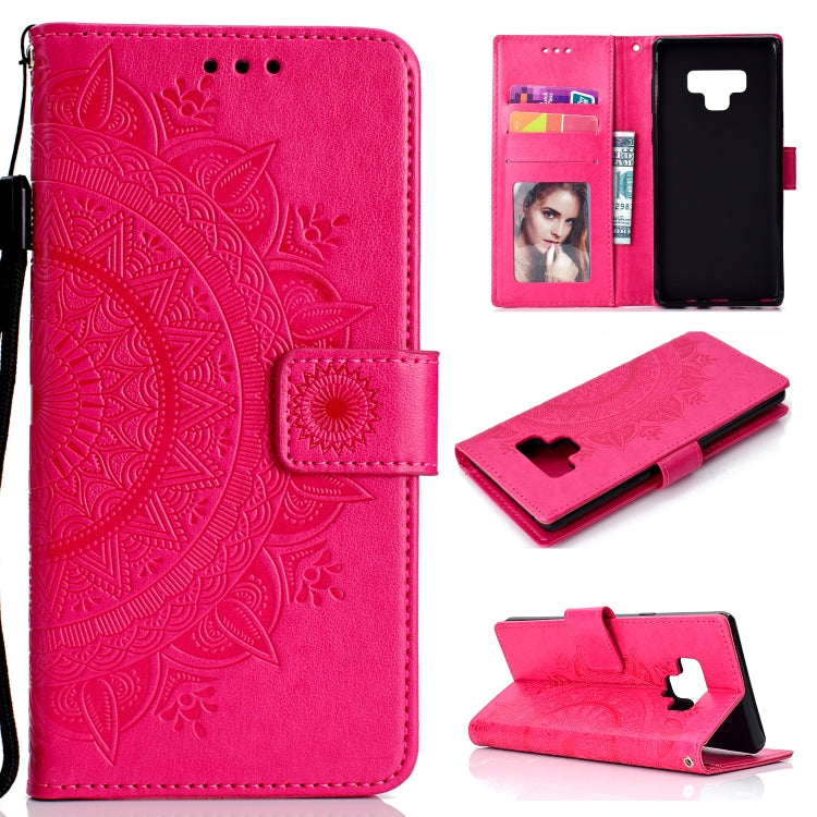 For Samsung Galaxy Note9 Totem Flower Embossed Horizontal Flip TPU + PU Leather Case with Holder & Card Slots & Wallet