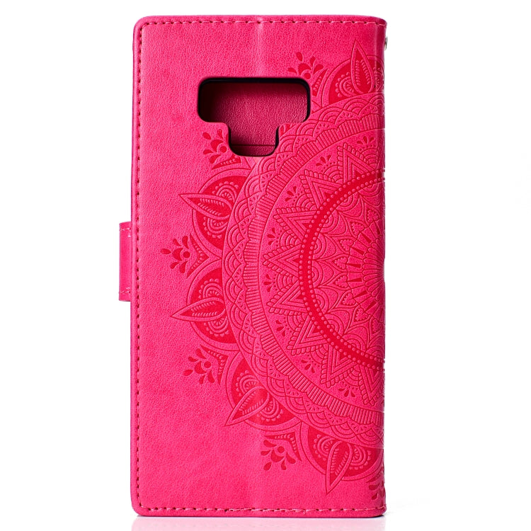 For Samsung Galaxy Note9 Totem Flower Embossed Horizontal Flip TPU + PU Leather Case with Holder & Card Slots & Wallet