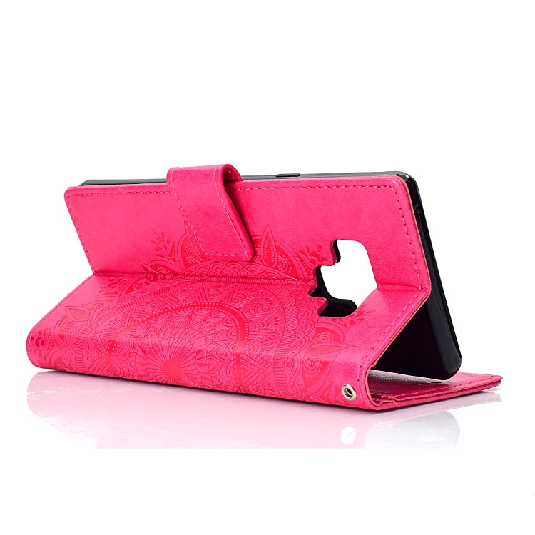 For Samsung Galaxy Note9 Totem Flower Embossed Horizontal Flip TPU + PU Leather Case with Holder & Card Slots & Wallet