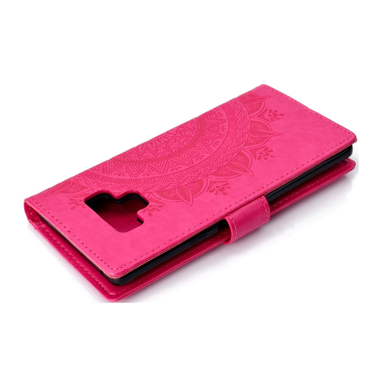 For Samsung Galaxy Note9 Totem Flower Embossed Horizontal Flip TPU + PU Leather Case with Holder & Card Slots & Wallet