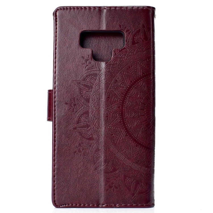 For Samsung Galaxy Note9 Totem Flower Embossed Horizontal Flip TPU + PU Leather Case with Holder & Card Slots & Wallet