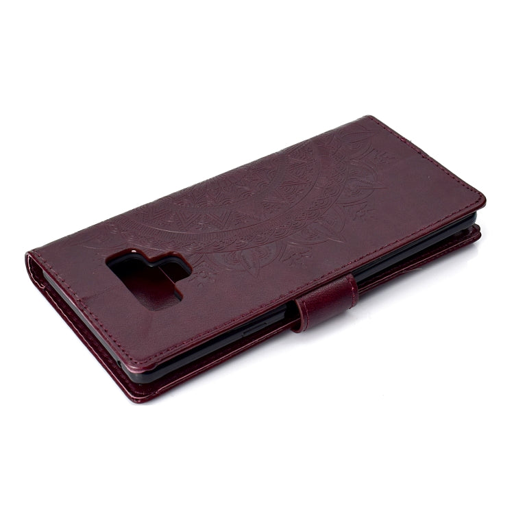 For Samsung Galaxy Note9 Totem Flower Embossed Horizontal Flip TPU + PU Leather Case with Holder & Card Slots & Wallet