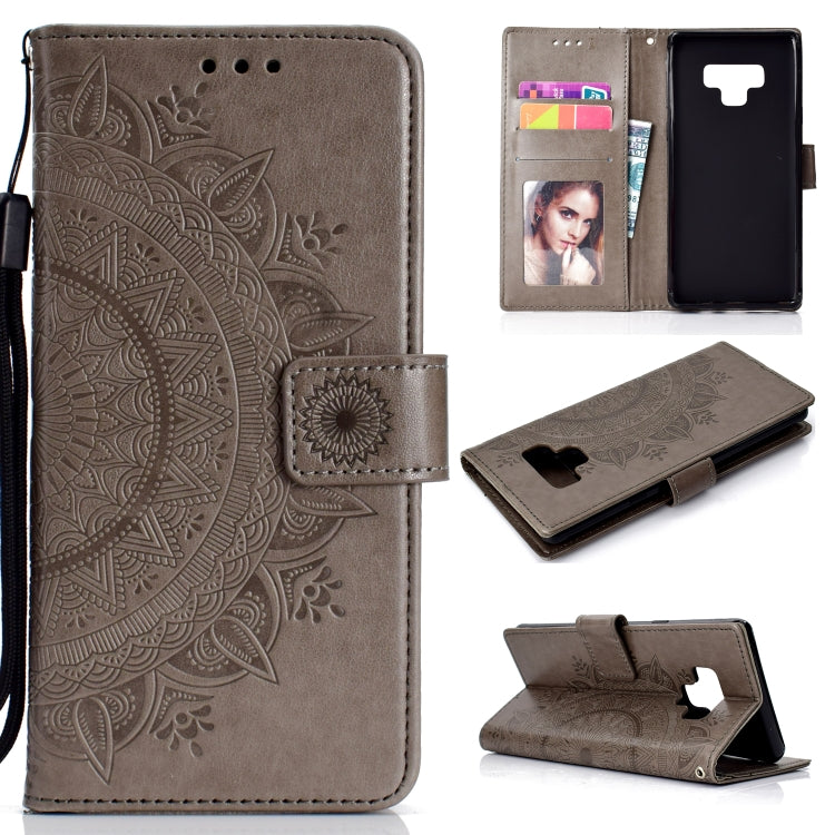 For Samsung Galaxy Note9 Totem Flower Embossed Horizontal Flip TPU + PU Leather Case with Holder & Card Slots & Wallet
