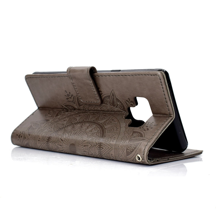 For Samsung Galaxy Note9 Totem Flower Embossed Horizontal Flip TPU + PU Leather Case with Holder & Card Slots & Wallet