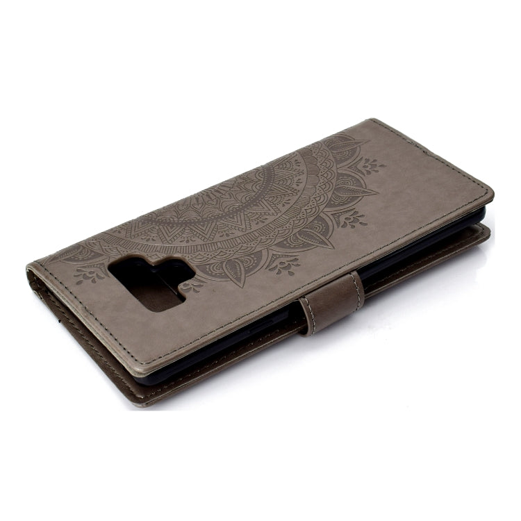 For Samsung Galaxy Note9 Totem Flower Embossed Horizontal Flip TPU + PU Leather Case with Holder & Card Slots & Wallet