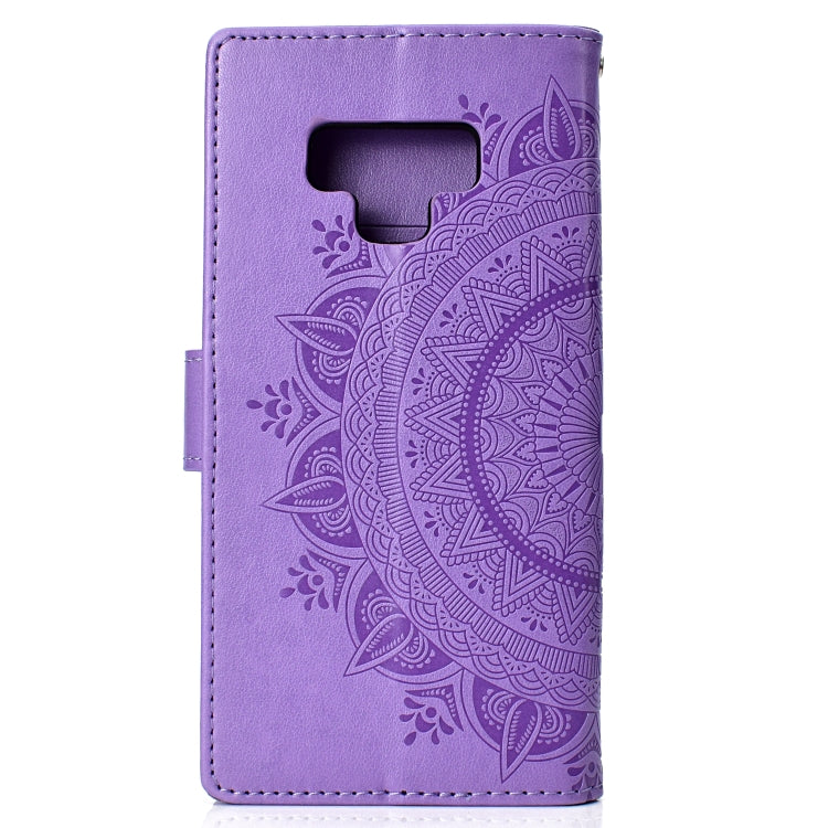 For Samsung Galaxy Note9 Totem Flower Embossed Horizontal Flip TPU + PU Leather Case with Holder & Card Slots & Wallet