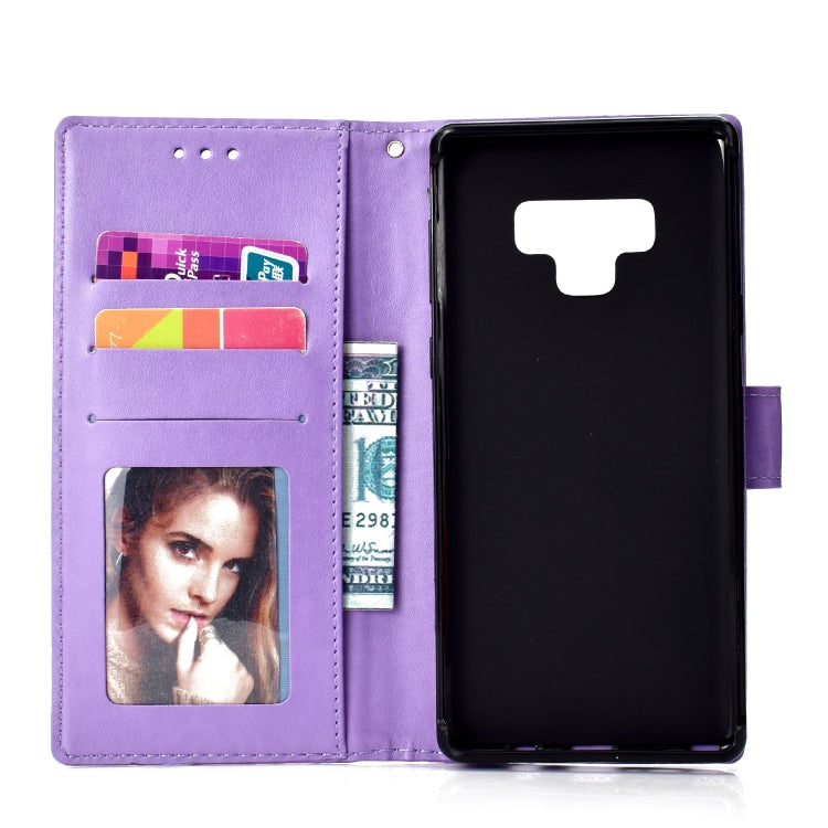 For Samsung Galaxy Note9 Totem Flower Embossed Horizontal Flip TPU + PU Leather Case with Holder & Card Slots & Wallet
