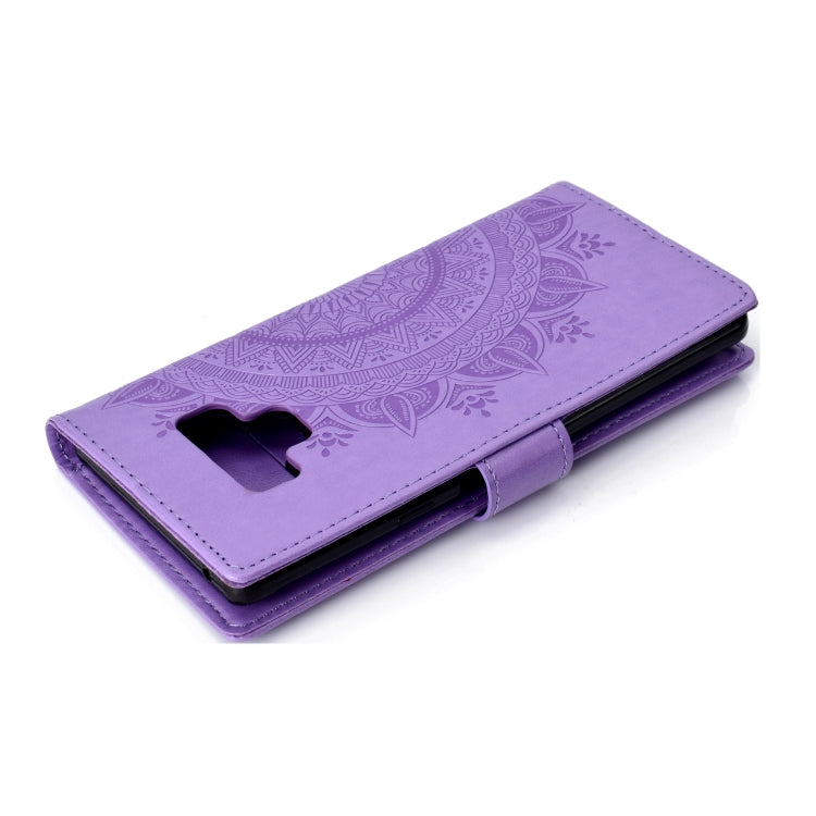For Samsung Galaxy Note9 Totem Flower Embossed Horizontal Flip TPU + PU Leather Case with Holder & Card Slots & Wallet