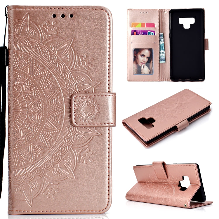 For Samsung Galaxy Note9 Totem Flower Embossed Horizontal Flip TPU + PU Leather Case with Holder & Card Slots & Wallet