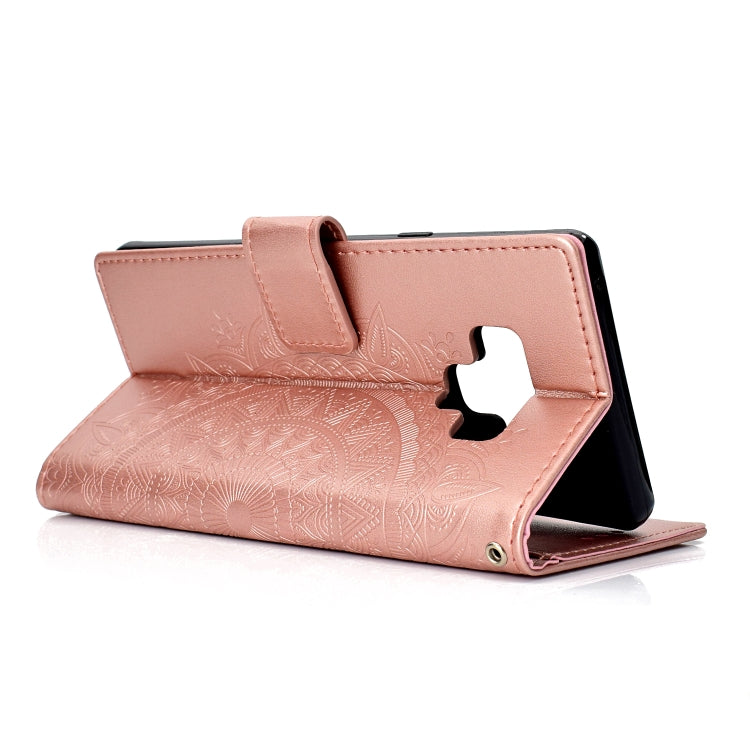 For Samsung Galaxy Note9 Totem Flower Embossed Horizontal Flip TPU + PU Leather Case with Holder & Card Slots & Wallet