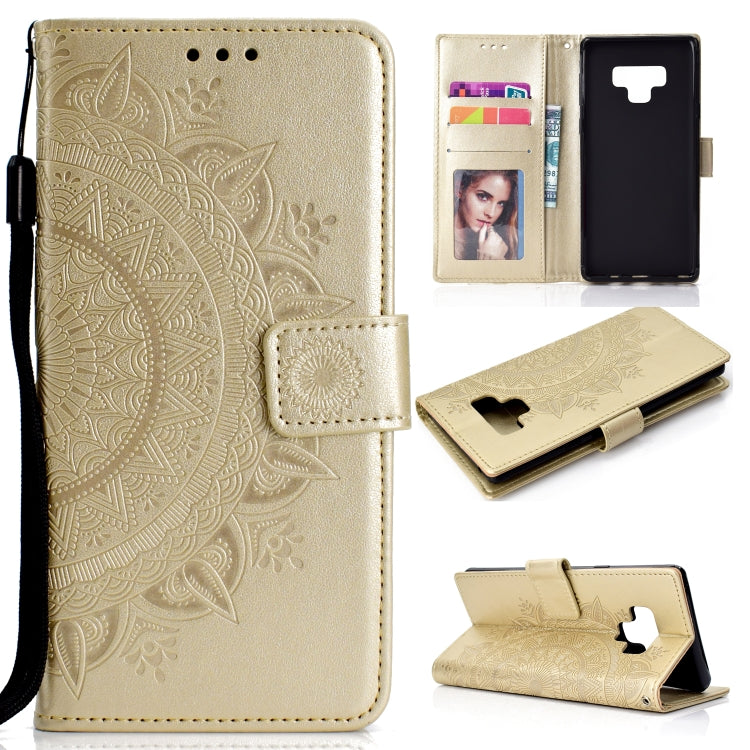 For Samsung Galaxy Note9 Totem Flower Embossed Horizontal Flip TPU + PU Leather Case with Holder & Card Slots & Wallet