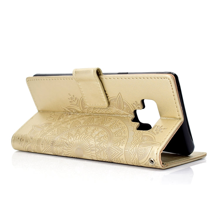 For Samsung Galaxy Note9 Totem Flower Embossed Horizontal Flip TPU + PU Leather Case with Holder & Card Slots & Wallet