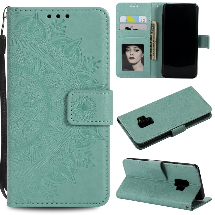 For Samsung Galaxy S9 Totem Flower Embossed Horizontal Flip TPU + PU Leather Case with Holder & Card Slots & Wallet