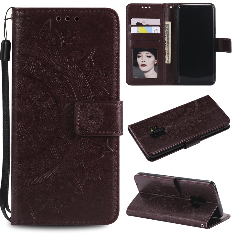 For Samsung Galaxy S9 Totem Flower Embossed Horizontal Flip TPU + PU Leather Case with Holder & Card Slots & Wallet