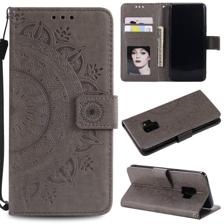 For Samsung Galaxy S9 Totem Flower Embossed Horizontal Flip TPU + PU Leather Case with Holder & Card Slots & Wallet
